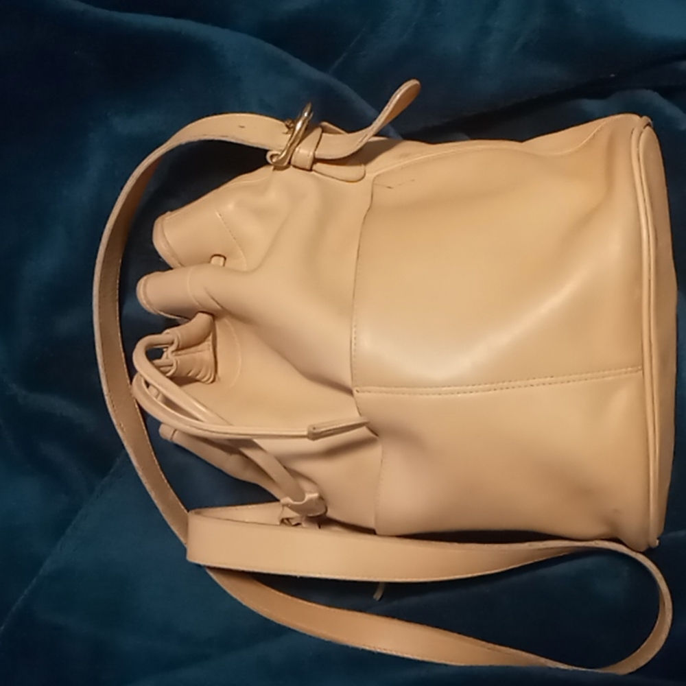 Coach soft supple midsize Bucket drawstring Bag.